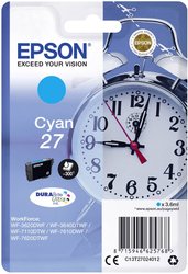 Epson atrament T2702, 27 tusz oryginalny  Cyjan C13T27024012