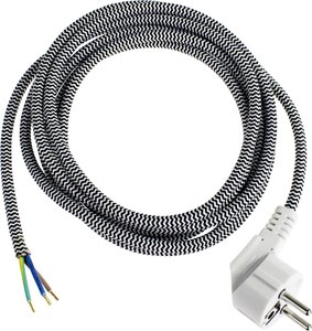 kabel AS Schwabe 87202, 3.00 m, czarny/biały