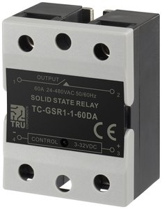 TRU COMPONENTS Przekaźnik SSR TC-GSR-1-60DA 60 A Maksymalne napięcie przełączania: 480 V/AC Obwód prądu stałego 1 szt.