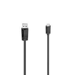 Kabel USB Hama, USB 2.0, Złącze męskie USB Micro-B, Złącze męskie USB-A, 1.50 m