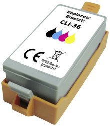 Renkforce Tusz Zamiennik Canon CLI-36 Czarny, Cyjan, Magenta, Żółty  atrament Renkforce RF-5705470, 1 szt.