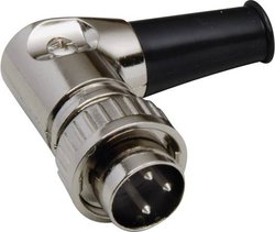 Złącze męskie okrągłe DIN 0202022 BKL Electronic 0202022 złącze męskie kątowe Ilość styków: 3 srebrny 1 szt.