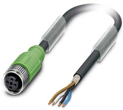 Kabel do czujników/elementów wykonawczych Phoenix Contact SAC-4P- 3,0-PUR/M12FS SH 1682854, Kabel, otwarte końcówki, 1 szt.