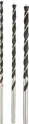 Zestaw wierteł do prętów, wiertło kręte do drewna, 250 mm, 3-częściowy. Zestaw wierteł spiralnych do drewna kwb 511890 1 szt.