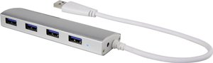 Hub USB 3.2 Gen 1 (USB 3.0) Renkforce  4 Porty  aluminiowy