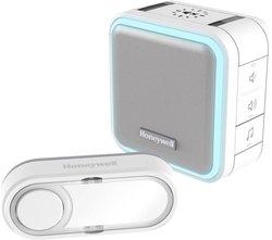 Zestaw Gongu Radiowego Z Przyciskiem Dzwonka, Biały Dzwonek Honeywell, 868 MHz, 84 dBA, 150 m