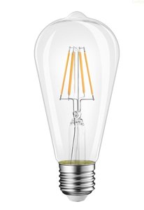 E27, Typ-ST64, Żarówka LED, 4W, Clear Filament