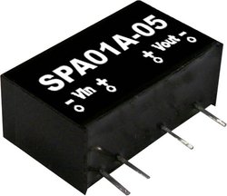 Przetwornica napięcia DC/DC MeanWell serii SPA01 SIP / SIL6 Case Single Output: 2:1 moc: 1W Moduł przetwornicy DC/DC Mean Well SPA01B-05 SPA01B-05, 1 W, 200 mA, 1 szt.