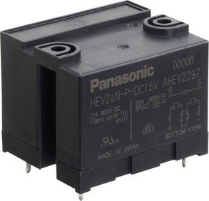 Przekaźnik drukowany Panasonic HEV2AN-P-DC24V HEV2AN-P-DC24V, 1000 V/DC, 20 A, 1 szt.