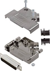 Zestaw listew męskich D-Sub encitech D45PK-M-25-DBP-K 6355-0009-03, rzędy: 2, styki: 25, 45 °, 1 zest.