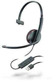 Zestaw słuchawkowy On Ear Plantronics Blackwire C3210 monaural USB 209744-104 Mono czarny