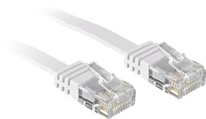 Kabel LAN LINDY 47500, 1 szt., RJ45, CAT 6, U/UTP, 0.30 m, biały