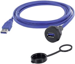 Złącze męskie USB encitech 1310-1019-02, USB Typu-A, 1.00 m, 1 szt.