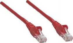 Kabel sieciowy Intellinet Cat6a S/FTP 100% miedzi Cat6a z certyfikatem LS0H RJ45/wtyczka RJ45 0,50 m, czerwony Kabel LAN Intellinet 319034, 1 szt., RJ45, CAT 6a, S/FTP, 0.50 m, czerwony