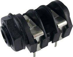 Złącze męskie jack 6,35 mm CL1174A Cliff CL1174A złącze żeńskie do wbudowania poziomego Ilość styków: 2 mono czarny 1 szt.