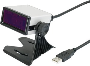 renkforce Skaner kodów kreskowych 1D FS5020E, laser, srebrny, zestaw USB, stacjonarny ze statywem Skaner kodów kreskowych Renkforce FS5020E USB-Kit, USB