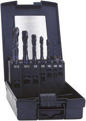 Zestaw gwintowników maszynowych nieprzelotowych HSSG-E Exact, nakrój C, DIN371, 7 szt.