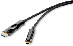 Kabel hybrydowy światłowodowy Renkforce 4K USB-C do HDMI (AOC) 10 m adapter USB-C, HDMI Renkforce RF-4532668, 10.00 m