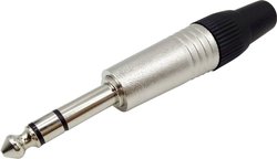 Złącze męskie jack 6,35 mm TRU COMPONENTS 1408825, niklowany, złącze męskie proste, 1 szt.