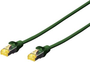 Kabel krosowy DIGITUS Professional CAT 6A S-FTP, LSZH, AWG 26/7, skrętka, dł. 2 m, zielony kabel LAN Digitus DK-1644-A-020/G, 1 szt., RJ45, CAT 6a, S/FTP, 2.00 m, zielony