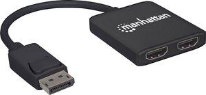 Manhattan DisplayPort na 2-portowym HDMI Splitter Hub z MST Splitter DisplayPort Manhattan 152716 1 szt.