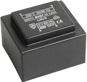 Transformator do PCB, EI 38/13,6  Gerth PTG380601 230 V N/A N/A 3.6 VA