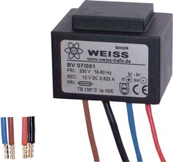 Zasilacz kompaktowy bez prostownika EI 48 230 V N/A N/A  Weiss Elektrotechnik 07/053