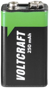 Akumulator 9 V, NiMH VOLTCRAFT 6LR61 VC-12714050, 250 mAh, 8.4 V, 1 szt.