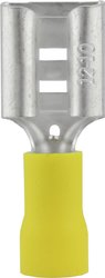 Konektor żeński, częściowa izolacja PCW, tuleja 9.5x1.2 mm,4-6 mm2, żółty