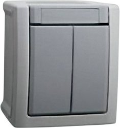 Przełącznik seryjny VIKO Pacific 90591002-DE, szary 1 szt.