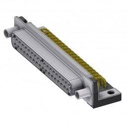 Złącze żeńskie D-Sub Deltron Connectors DTS 37 SYC M66UN, rzędy: 2, styki: 37, 90 °, 1 szt.