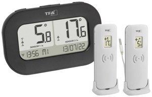 Radiowy termometr cyfrowy TFA Dostmann 30.3073.01, -40 do +60 °C