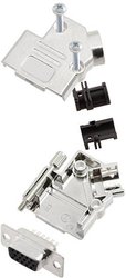 Zestaw listew żeńskich D-Sub TRU COMPONENTS TCD45PKM09HDS15K 7709156, rzędy: 3, styki: 15, 45 °, 1 szt.
