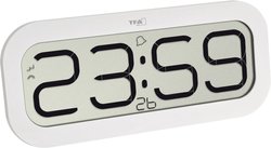 TFA Dostmann 60.4514.02 Sterowany radiowo Zegar ścienny 28 mm x 321 mm x 140 mm  biały