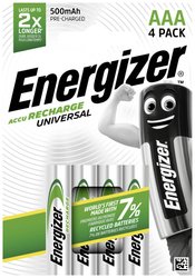 Akumulator AAA/R03 Energizer Universal HR03, NiMH, 500 mAh, 1.2 V, 4 szt.