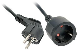 LINDY 30244 zasilanie przedłużacz   czarny 3 m H05VV-F 3G 1,5 mm²