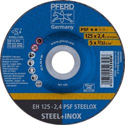 Tarcza tnąca wygięta PFERD PSF STEELOX 61720326 125 mm 25 szt.