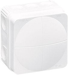 Skrzynka przyłączeniowa Wiska Combi 108/leer/W, IP66, (D x S x W) 76 x 76 x 51 mm, biały, 1 szt.