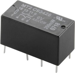 Przekaźnik sygnałowy TE Connectivity C93418 12 V/DC 2 x zestyk przełączny Max. 2 A