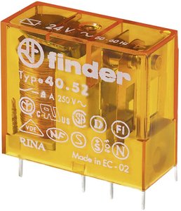 Przekaźnik drukowany Finder 40.52.8.240.0000 40.52.8.240.0000, monostabilny, 1 cewka, 250 V/AC, 8 A, 1 szt.