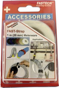 Taśma rzepowa do wiązania element z pętelkami i haczykami (D x S) 1000 mm x 20 mm biały FASTECH® 910-010 1 m