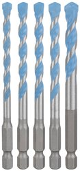 Zestaw wierteł EXPERT MultiConstruction HEX-9, 5,5/6/6/7/8 mm, 5-częściowy. Zestaw wierteł wielozadaniowych Bosch Accessories 2608900586 5 szt.