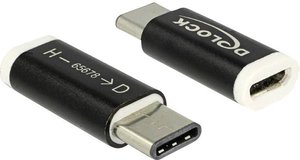 Przejściówka, adapter USB Delock 65678 65678, [1x złącze męskie USB-C - 1x złącze żeńskie Micro-B USB 2.0]