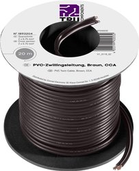 Kabel typu linka 2 x 0,75 mm², czarny 604884 20 m