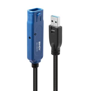 Kabel USB LINDY 43361, USB 3.2 Gen1 (USB 3.0), Złącze męskie USB-A, Złącze żeńskie USB-A, 20.00 m