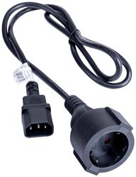 Kabel Akyga AK-PC-13A [1x złącze męskie IEC C14 - 1x złącze żeńskie z gniazdem] 1.00 m