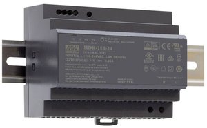 MEANWELL Zasilacze impulsowe Seria HDR-150 Montaż na szynie DIN Pojedyncze wyjście 1-fazowe Moc: 150 W. Zasilacz na szynę DIN Mean Well HDR-150-48 HDR-150-48  48 V/DC  153.6 W Ilość wyjść:1 x
