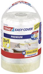 tesa Easy Cover® Premium - folia maskująca ze zintegrowaną taśmą malarską, łatwa w użyciu, oszczędza czas, do zakrywania i maskowania dużych powierzchni Folia ochronna tesa tesa Easy Cover® 57115-00000-03 PREMIUM (D x S) 33 m x 55 cm 33 m 1 szt.