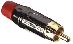 Złącze męskie RCA/Cinch Amphenol ACPL -CRD, złocony, złącze męskie proste, 1 szt.