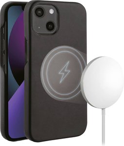 Vivanco Mag Classic Futerał backcase Apple iPhone 13 czarny Ładowarka indukcyjna, Odporny na wstrząsy